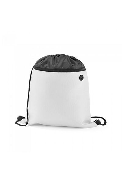 dalimag Backpack, double model, 2 compartments, zipper, headphone output, white, 350 x 400 mm