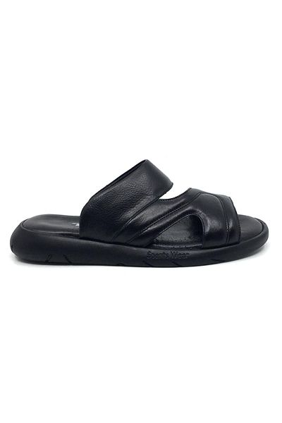 Taşpınar Ayakkabı 100% Genuine Leather Inside and Outside Leather Orthopedic Men's Summer Comfortable Seamless Slippers 40-45