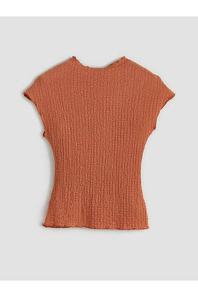 LC Waikiki Body XSIDE portocaliu cu guler vertical texturat pentru femei