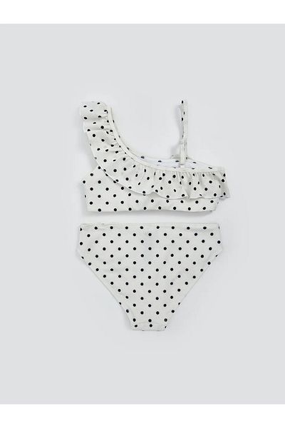 LC Waikiki Lcw Kids White Quick Dry Uv Protection Girls Bikini