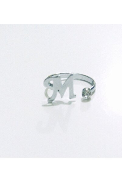 Genel Markalar Zarif Gümüş Kadın Harfli Yüzük - Kişisel İfade ve Şıklık