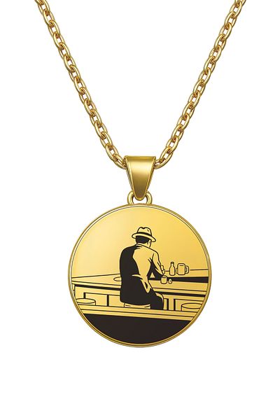ArtinArt Nighthawks (Nighthawks)- Edward Hopper |   316L Steel Necklace