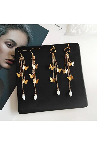 Genel Markalar Zarif Kelebekli Küpe ile Şıklığınızı Tamamlayın