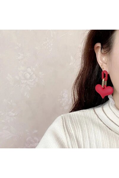 MODAELMAS1 أقراط أنيقة ومريحة بتصميم قلب