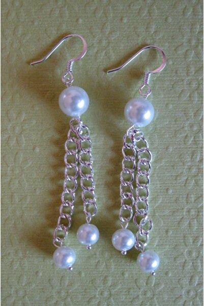 Generic Brand Elegant Silver Color Pearl Chain Women's Earrings - Complement ...