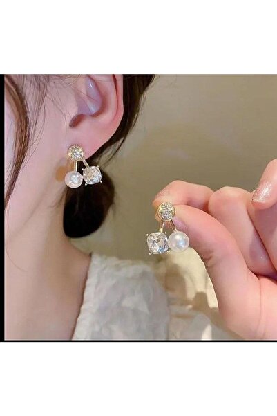 Generic Brand Reflect Your Elegance with Chic Stone Cherry Earrings