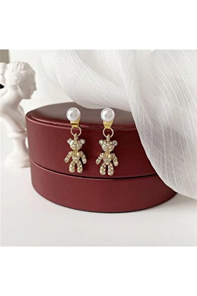 Shiklik MODA Stylish Bear Model Eye-Catching Combinations with Stone Pearl Ea...