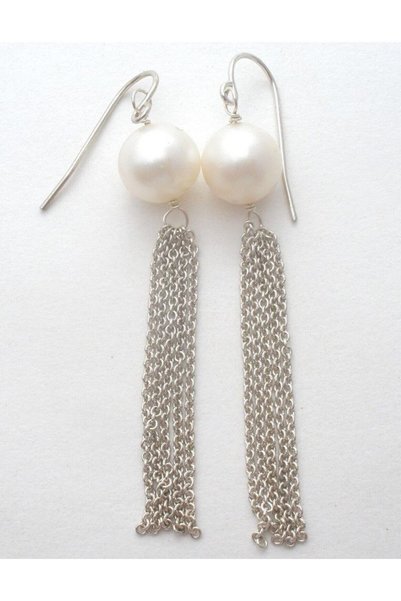 Generic Brand Complete Your Elegance with Elegant Silver Color Pearl Chain Wo...