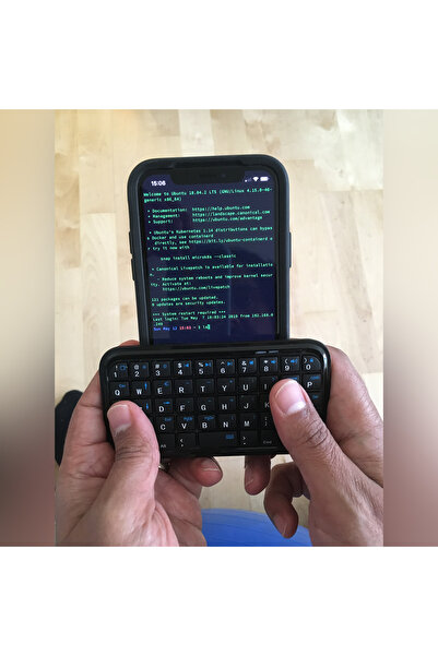 BYR Yeni Akıllı Telefonlar Için Ergonomik Mini Klavye Adaptörü (Plastik Apara...