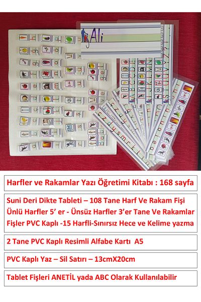 mintikbirler Preschool 1St Classroom Literacy Teaching Board Tablet Preparation Notebook Book Writing 1 Full Set
