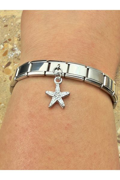 Snartun Starfish Steel Charm and Italian Steel Bracelet I Special Boxed