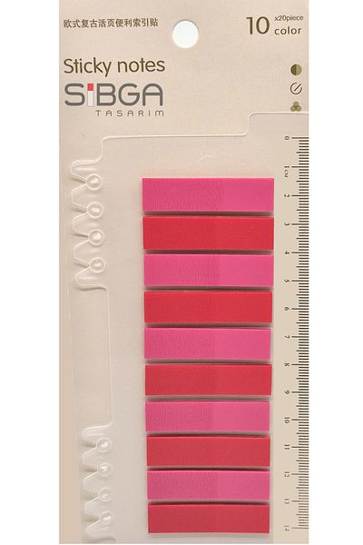 sibga tasarım Transparent Pink Red Postit Post-It Post It. Bookmark Bookmark Postit Sticker Note Paper 200 Sheets