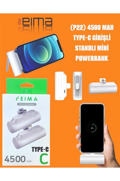 Bestech 4500 Mah Type C Girişli Standlı Mini Powerbank P22