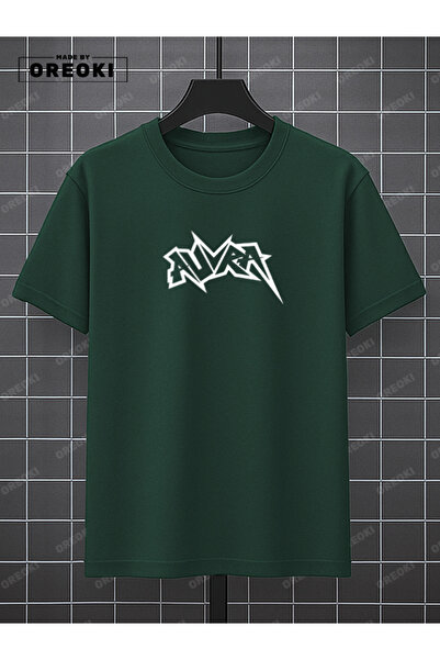 EFFRENATU Aura Printed Cotton Unisex Green Forest T-Shirt-Black Shorts Set