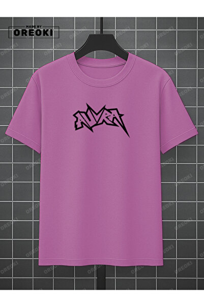 EFFRENATU Aura Printed Cotton Unisex Pink T-Shirt-Black Shorts Set