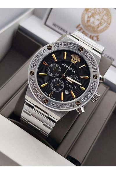 Versace Men's Chronograph Watch - Pure Steel