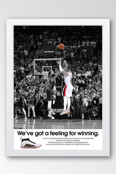 Saturn Damian Lillard Pictură înrămată - Pictură poster NBA de baschet