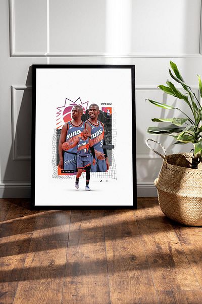 Saturn Πίνακας με κορνίζα Chris Paul - Πίνακας αφίσας μπάσκετ NBA