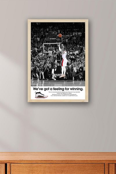 Saturn Damian Lillard Framed Painting - Basketball Nba Poster Painting