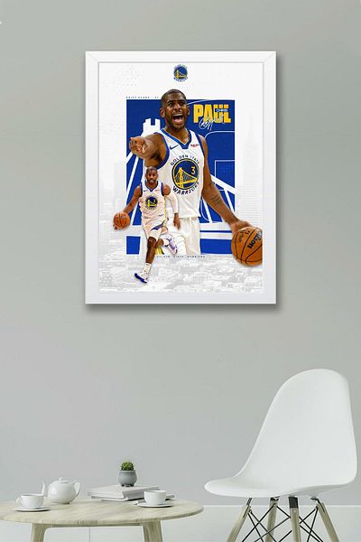 Saturn Chris Paul Framed Painting - Basketball Nba Poster Painting