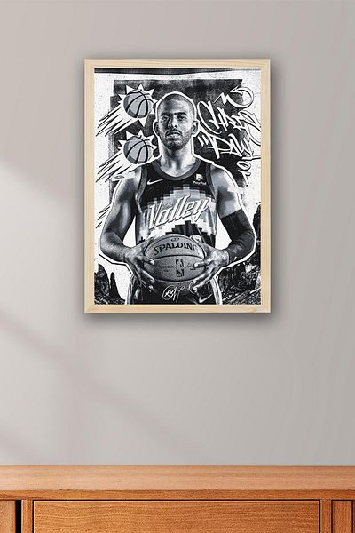 Saturn Pictură înrămată de Chris Paul - Pictură poster NBA de baschet