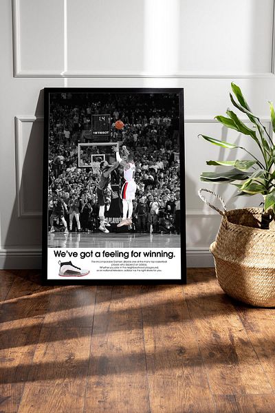 Saturn Damian Lillard Pictură înrămată - Pictură poster NBA de baschet
