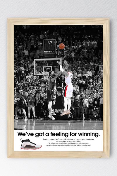 Saturn Damian Lillard Framed Painting - Basketball Nba Poster Painting