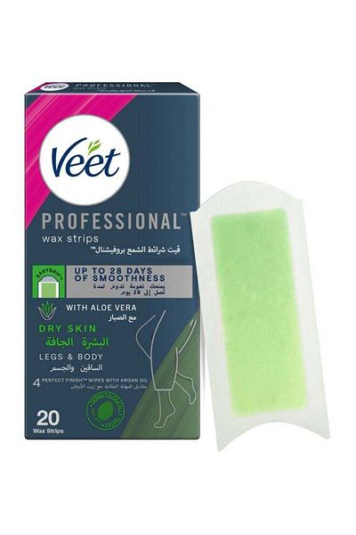 Veet Nourishing Aloe Vera And Green Tea Scent Easy Gel Body And Legs Hair Removal For Dry Skin 20 St