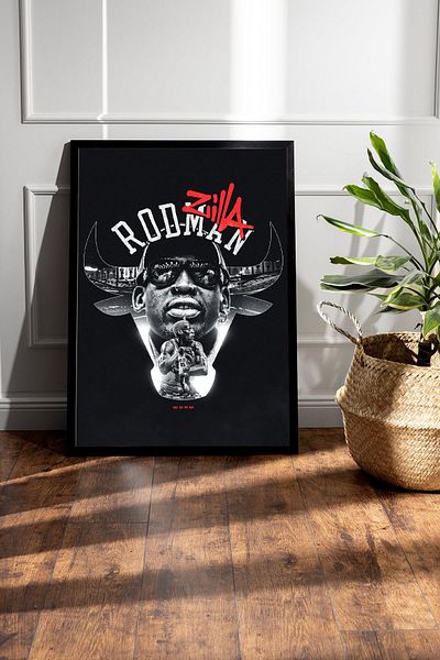 Saturn Pictură înrămată Dennis Rodman - Pictură poster Rodzilla NBA