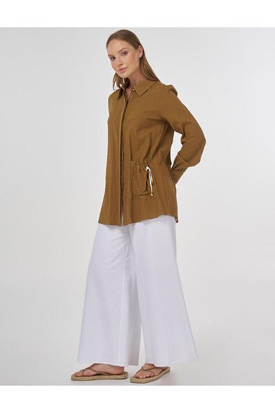 KYR Single Pocket Seersucker Tunic Dark Olive