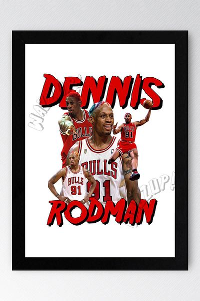 Saturn Pictură înrămată Dennis Rodman - Pictură poster NBA de baschet