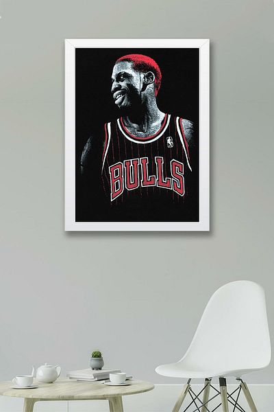 Saturn Pictură înrămată Dennis Rodman - Pictură poster NBA de baschet
