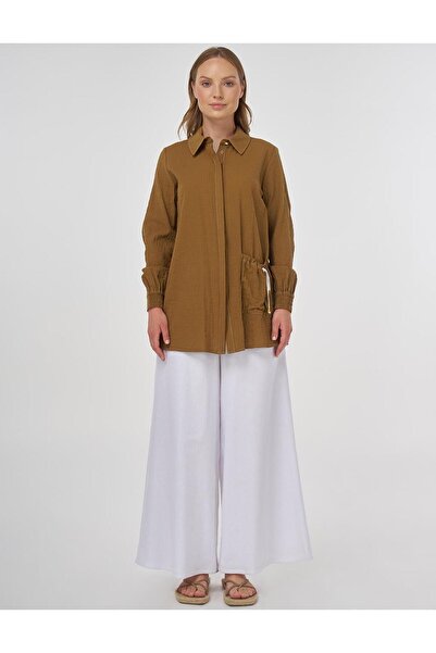 KYR Single Pocket Seersucker Tunic Dark Olive