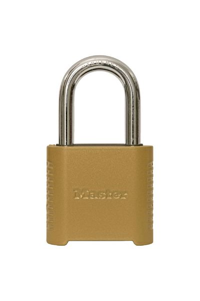 Master Lock Roller Pin Locking Mechanism Outdoor Combination Pad Lock Gold 51mm