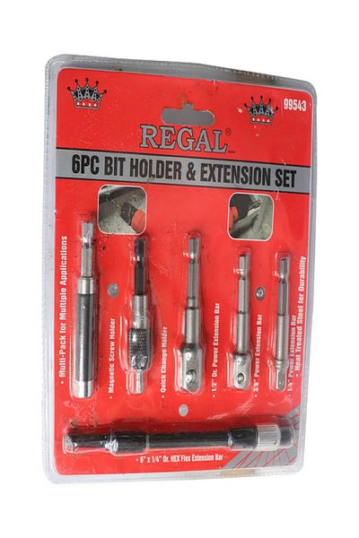 Regal 6-Piece Bit and Holder Extension Set