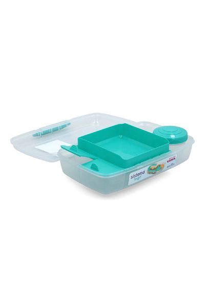 Sistema Rectangular Lunch Box Blue and Clear