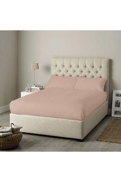 Celia Twin Rectangular Stretchy Fitted Sheet Stone 120x200+30cm