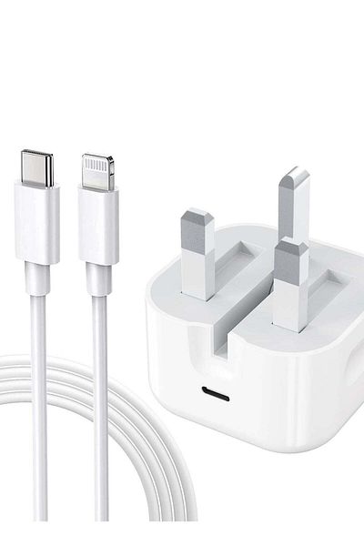 Generic شاحن سريع من ري كلاود لأجهزة آيفون ٢٠ واط | كابل لايتنينج USB-C بطول متر واحد