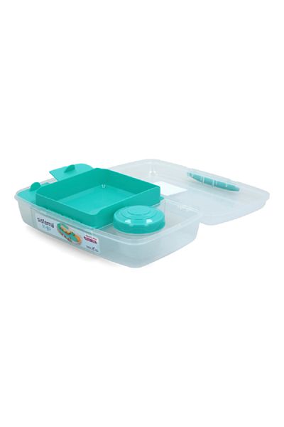 Sistema Rectangular Lunch Box Blue and Clear