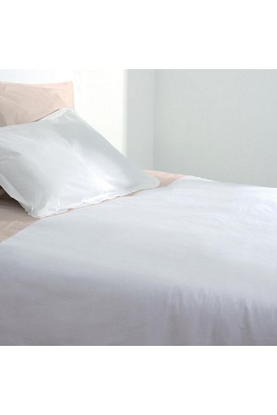 Atmosphera 1 Person Carina Cotton Duvet Cover White 140 x 200cm