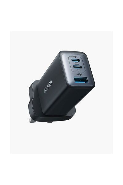 Anker PowerPort III 3-Port USB-C Charger, 65 W, Black Compact Multi-Port Fast Wall Charger