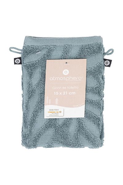 Atmosphera 2-Piece Sea view Cotton Glove Set Blue 15 x 21cm