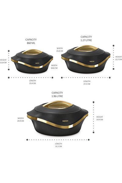 Milton Milton Stainless Steel Inner Container Set 3 Pieces 1/1.5/2.5 Litres