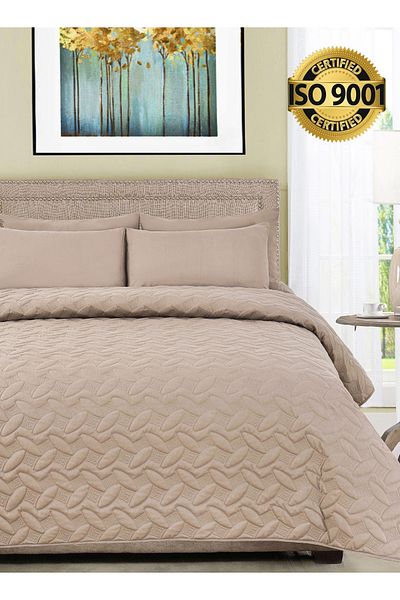 Master Home Textile Microfiber Bedspread Set Fits 120 x 200 cm Single Size Bed 3Pcs Single Size Compressed Comforter Set