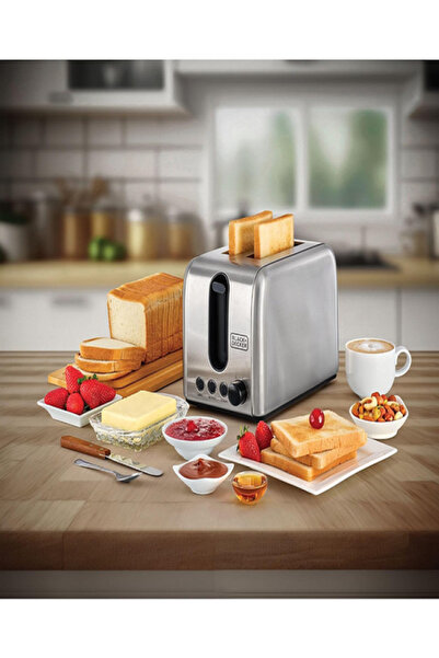 Black&Decker 1050W Stainless Steel 2-Slice Toaster