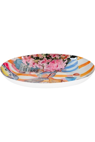 Alsaif Gallery Serving Plate Alsaif Gallery, 29.5×16.5×3.5 cm, Oval - Multico...