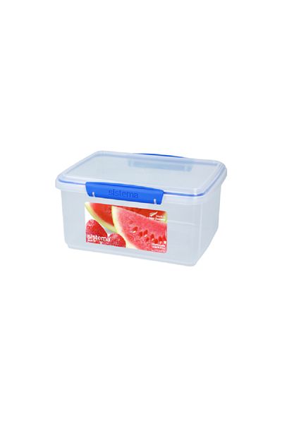 Sistema Klip It Rectangular Food Container Clear and Blue 3