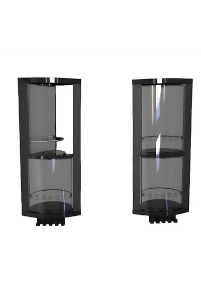 Prima Nova Durable and Elegant Design Rotating Bathroom Corner Caddy Black