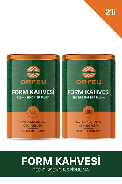 ORFEU 2 Adet Form Kahvesi – Red Ginseng & Spirulina İçerikli 100 G (Brezilya ...