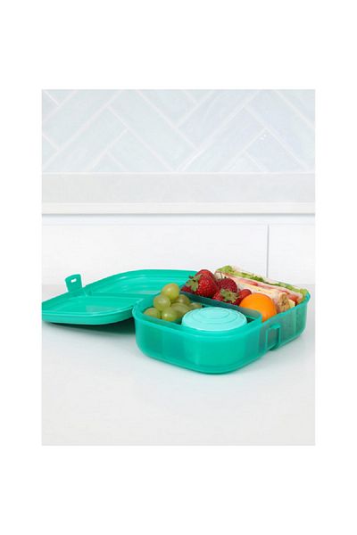 Sistema Freezer Safe BPA-Free Plastic Ribbon Lunch Box with Mini Bite Assorted Color